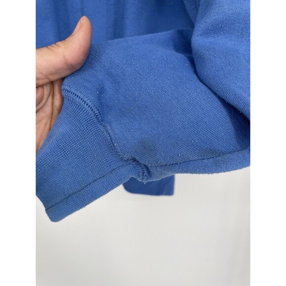 Vintage Detroit Lions Quarter Zip Sweatshirt Mens Medium Blue NFL Football - Picture 16 of 16